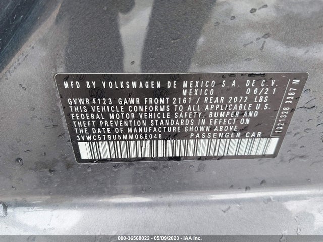 3VWC57BU5MM066048 Volkswagen Jetta S/se/r-line