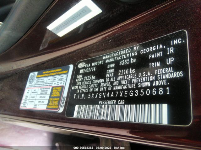 5XXGN4A7XEG350681 KIA OPTIMA EX