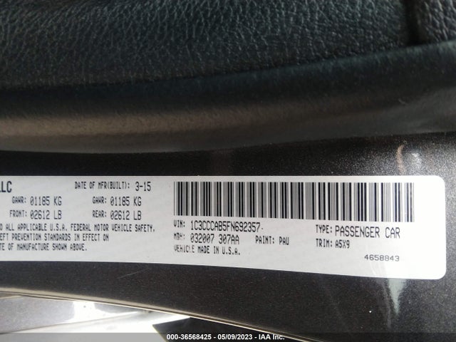 2015 CHRYSLER 200 LIMITED VIN: 1C3CCCAB5FN692357