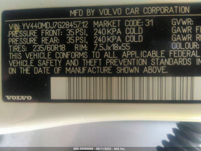 YV440MDJ7G2845712 Volvo Xc60 T5 Drive-e