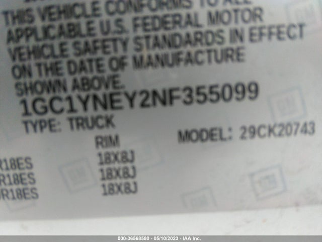 Chevrolet Silverado 2500hd Lt 2022 1GC1YNEY2NF355099 Image 9