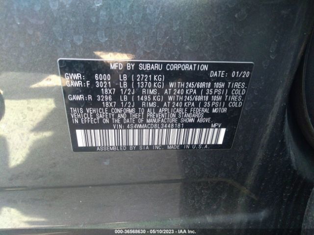 4S4WMACD8L3448181 Subaru Ascent Premium