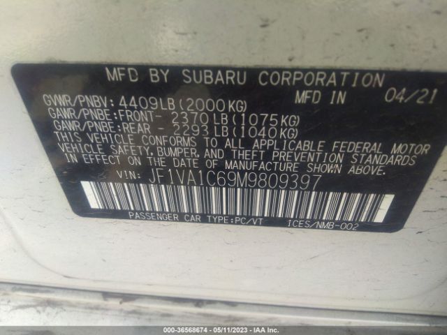 JF1VA1C69M9809397 Subaru Wrx Premium