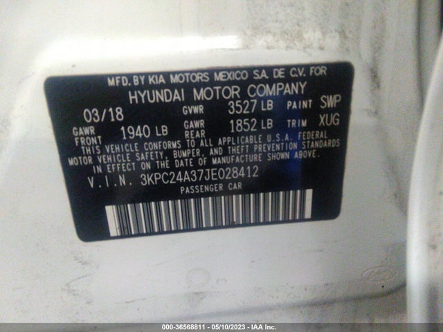 Hyundai Accent Sel 2018 3KPC24A37JE028412 Image 9