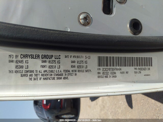 2013 DODGE CHALLENGER R/T VIN: 2C3CDYBT9DH700404