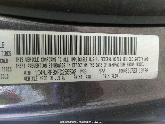 1C4NJRFBXFD259502 Jeep Patriot High Altitude Edition