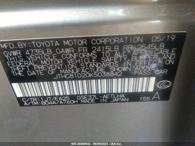 JTHC81D20K5038842 Lexus Is Is 300