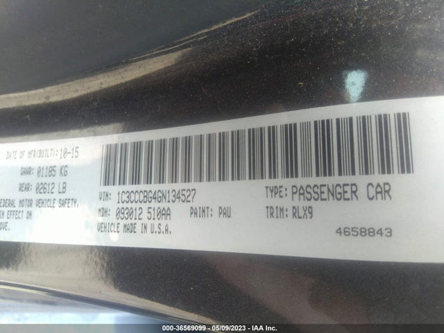 1C3CCCBG4GN134527 Chrysler 200 S
