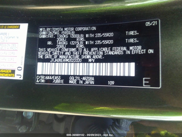 2021 Lexus RX, VIN: JTJHZKEA9M2022320