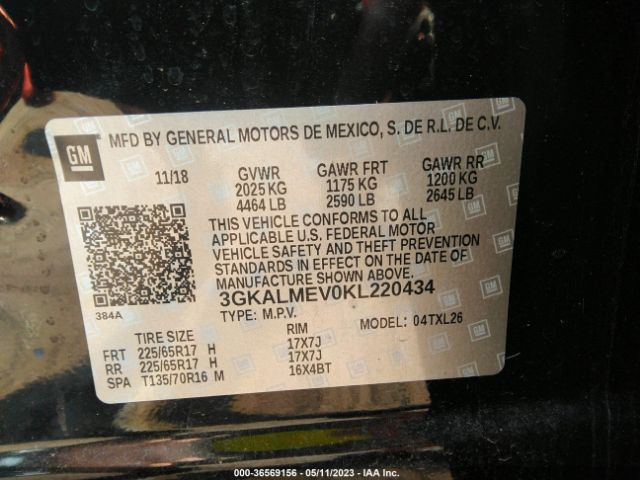 3GKALMEV0KL220434 GMC Terrain Sle