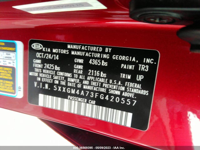 KIA Optima Lx 2015 5XXGM4A73FG420557 Image 10