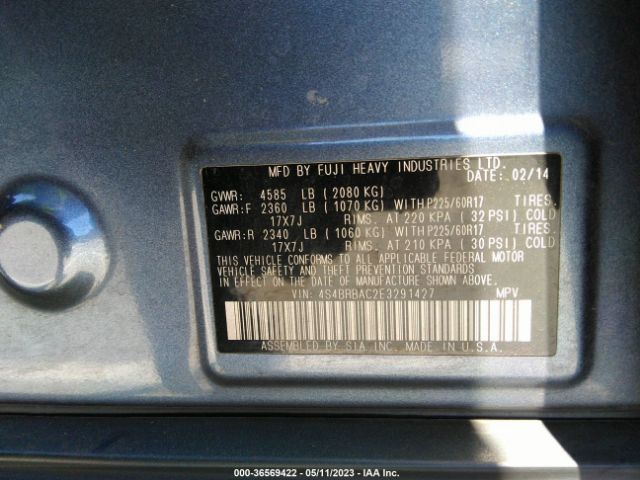 4S4BRBAC2E3291427 Subaru Outback 2.5i