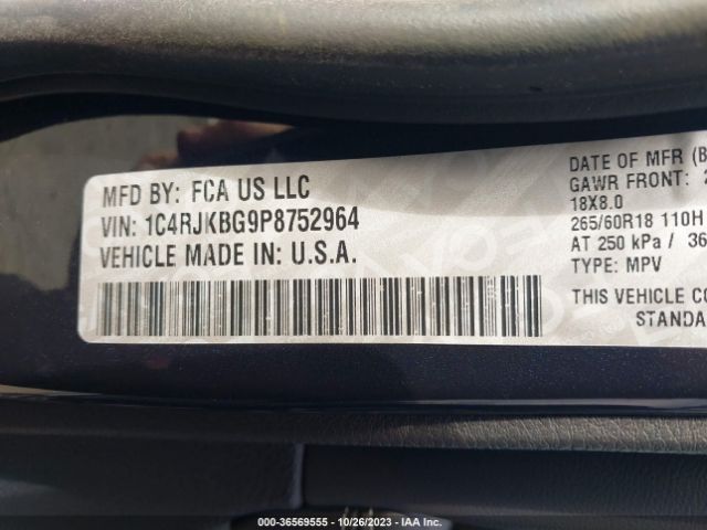 1C4RJKBG9P8752964 Jeep Grand Cherokee L Limited