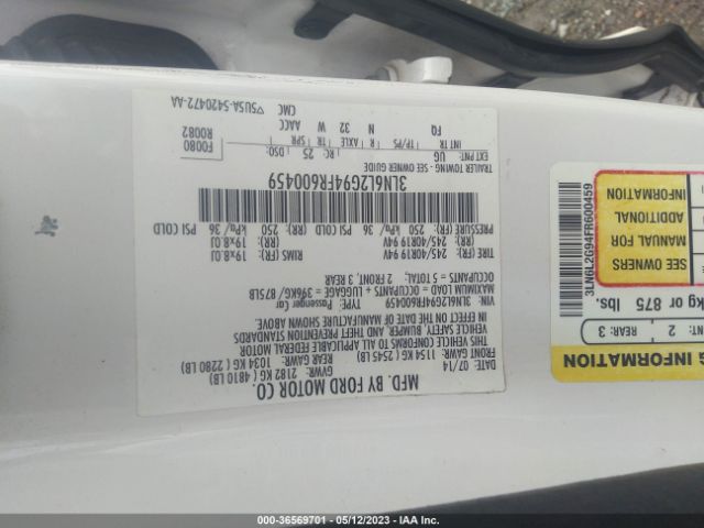 3LN6L2G94FR600459 Lincoln MKZ