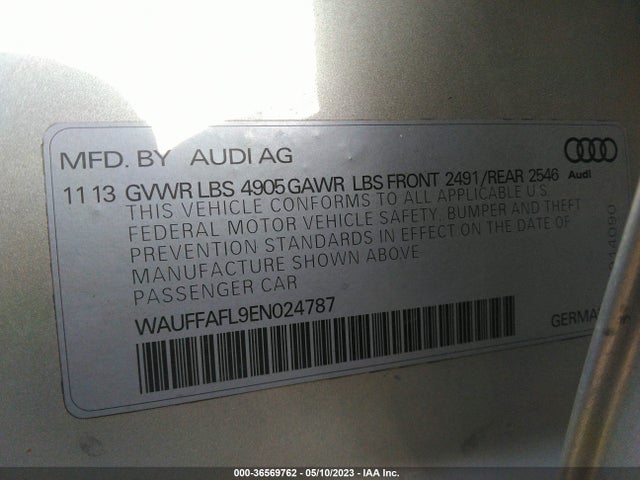 Audi A4 Premium Plus 2014 WAUFFAFL9EN024787 Image 9