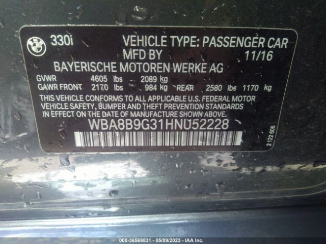WBA8B9G31HNU52228 BMW 3 Series 330i