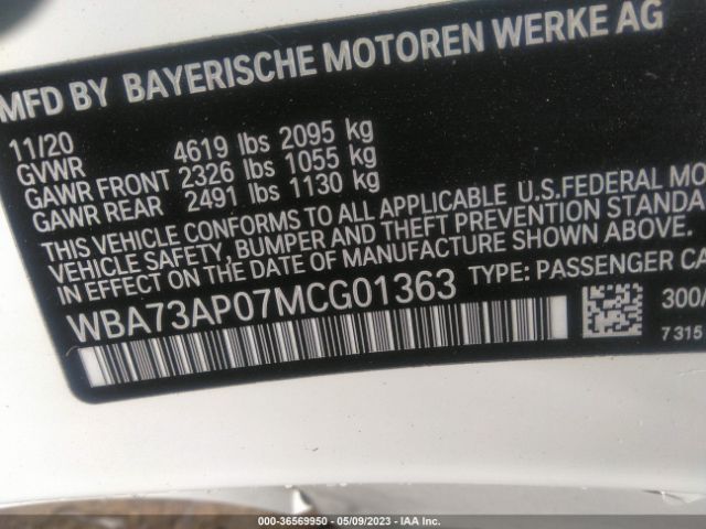 WBA73AP07MCG01363 BMW 4 Series 430i Xdrive