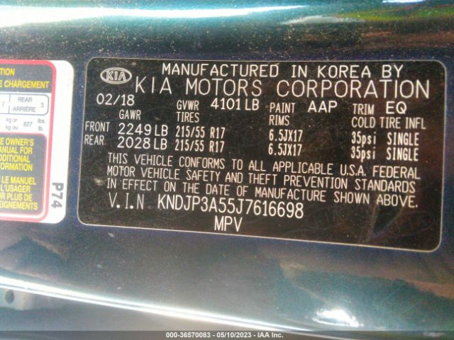 KNDJP3A55J7616698 KIA SOUL +