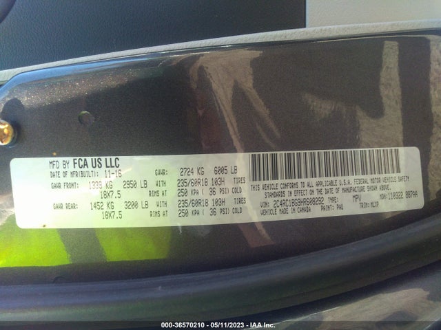 2C4RC1BG9HR608292 Chrysler Pacifica Touring-l