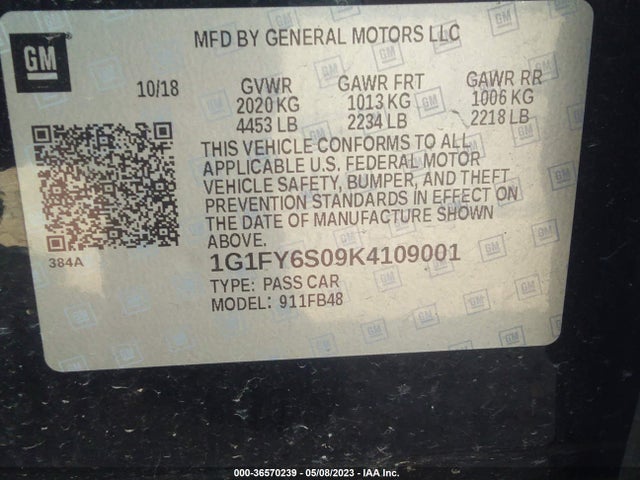 Chevrolet BOLT EV LT 2019 1G1FY6S09K4109001 Image 11