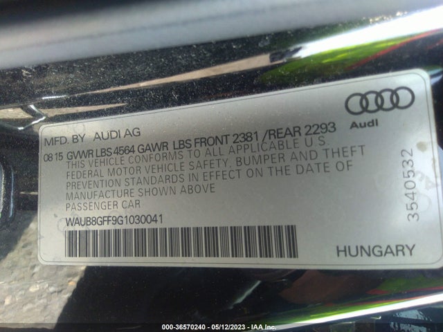 WAUB8GFF9G1030041 Audi A3 2.0t Premium
