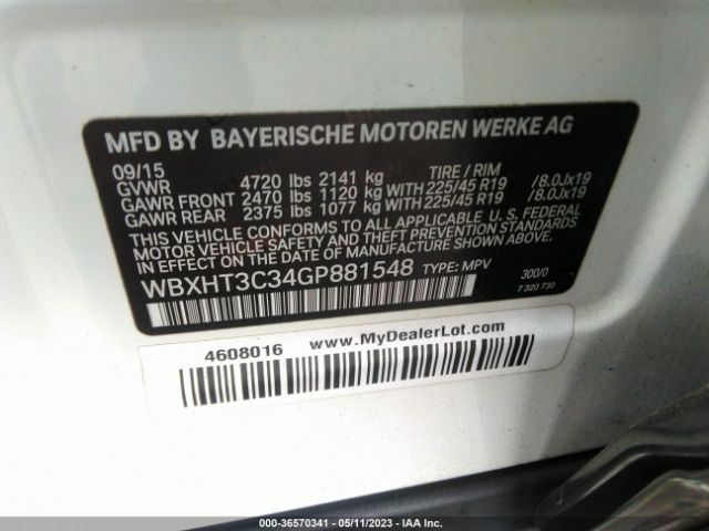 WBXHT3C34GP881548 BMW X1 Xdrive28i