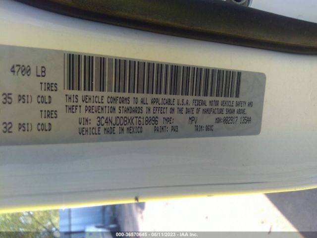 3C4NJDDBXKT618096 Jeep Compass Trailhawk