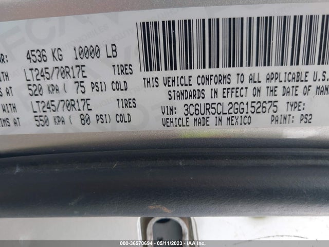 3C6UR5CL2GG152675 RAM 2500 Tradesman