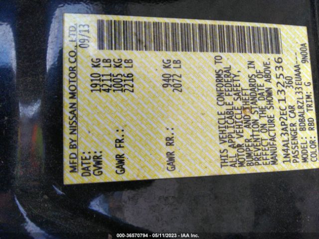 1N4AL3AP2EC132536 Nissan Altima 2.5 S