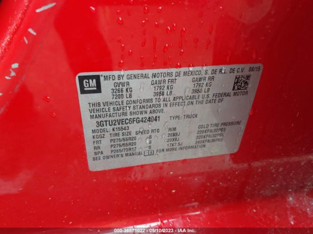 3GTU2VEC6FG424041 GMC Sierra 1500 Slt