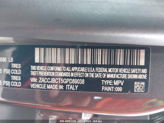 ZACCJBCT5GPD89038 Jeep Renegade Trailhawk
