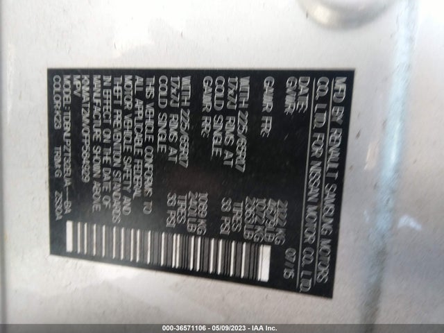 Nissan ROGUE S 2015 KNMAT2MV0FP584929 Image 10