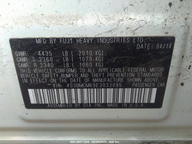 4S3BMCM69E3033095 Subaru Legacy 2.5i Limited