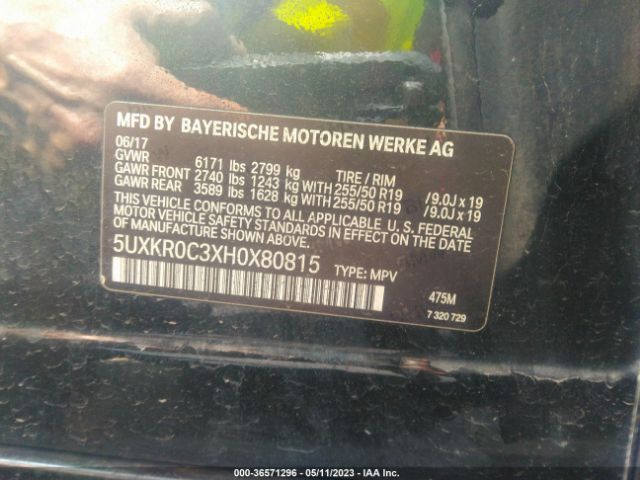 5UXKR0C3XH0X80815 BMW X5 Xdrive35i