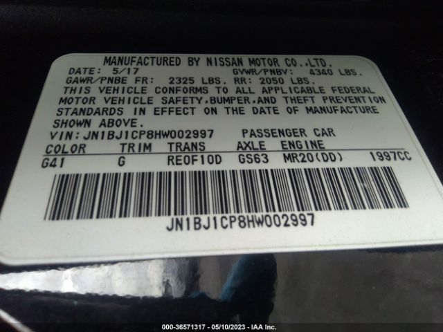 JN1BJ1CP8HW002997 Nissan Rogue Sport Sv