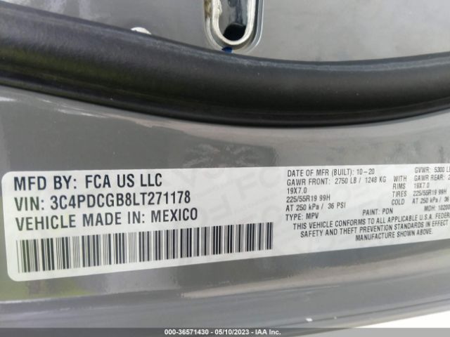 3C4PDCGB8LT271178 Dodge Journey Crossroad
