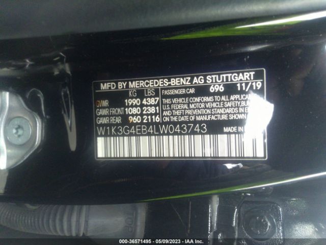 W1K3G4EB4LW043743 Mercedes-Benz A-class A 220