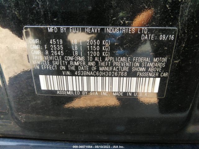 4S3BNAC60H3026768 Subaru Legacy Premium