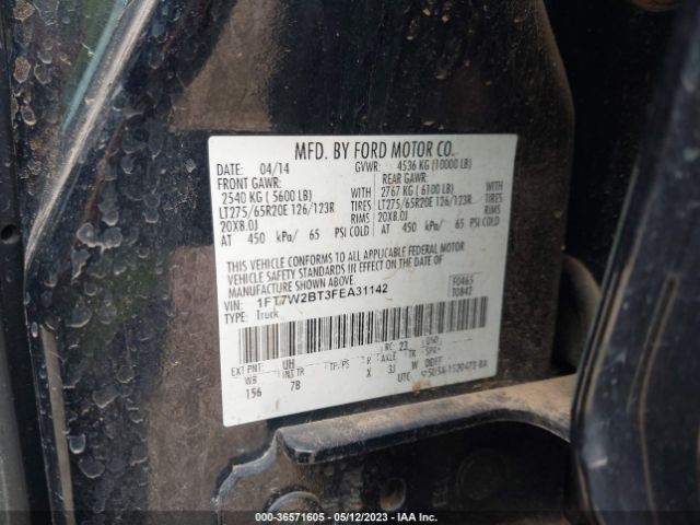 1FT7W2BT3FEA31142 Ford Super Duty F-250 Srw Lariat/platinum
