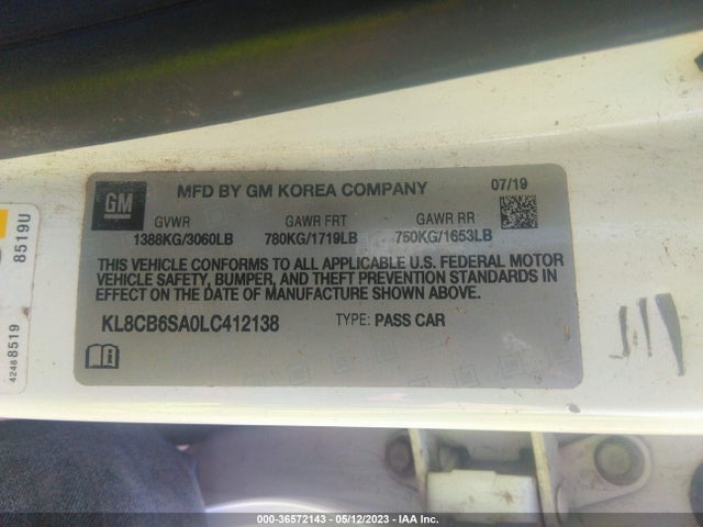 Chevrolet SPARK LS 2020 KL8CB6SA0LC412138 Image 9