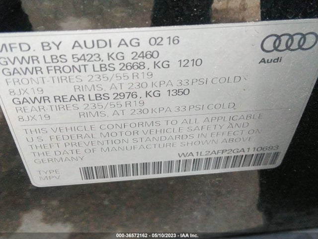WA1L2AFP2GA110693 Audi Q5 Premium Plus