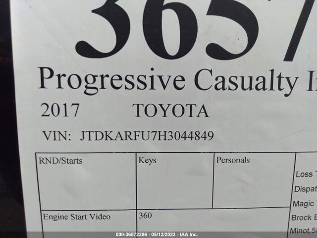 Toyota Prius Two/two Eco/three 2017 JTDKARFU7H3044849 Image 9