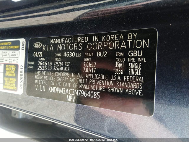 KIA Sportage Lx 2022 KNDPM3AC3N7964085 Image 9