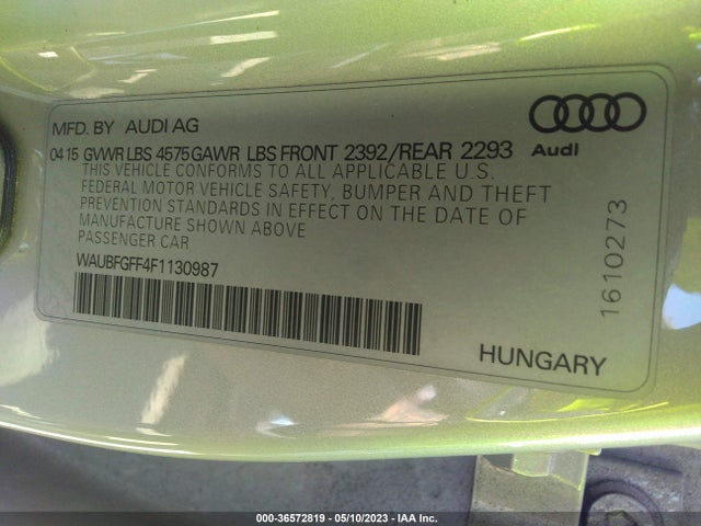 WAUBFGFF4F1130987 Audi S3/a3 2.0t Premium