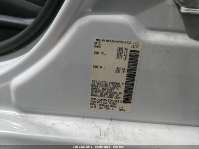 1N4BL4DV0PN329913 Nissan Altima 2.5 Sv