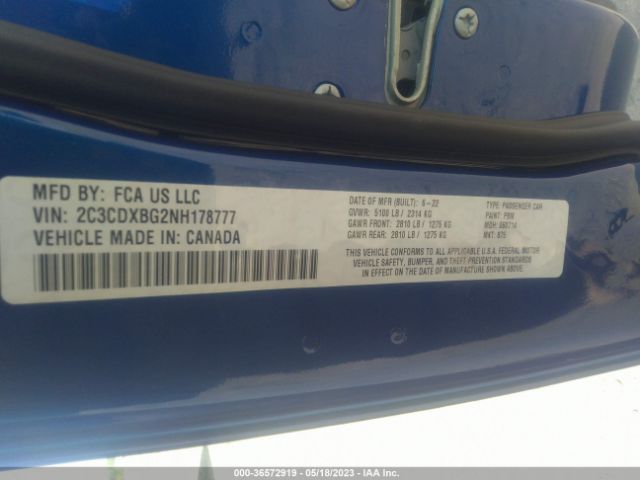 2C3CDXBG2NH178777 Dodge Charger Sxt