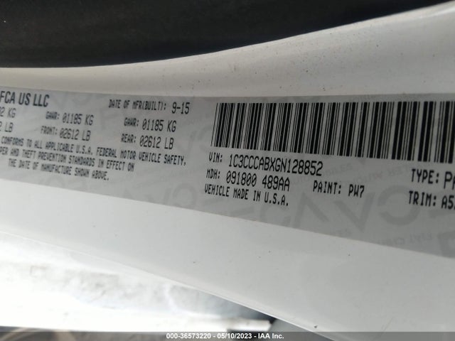 1C3CCCABXGN128852 Chrysler 200 Limited