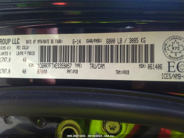 1C6RR7FTXES359057 RAM 1500 St