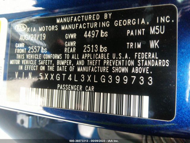 5XXGT4L3XLG399733 KIA Optima Lx