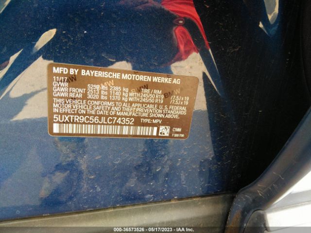 5UXTR9C56JLC74352 BMW X3 Xdrive30i